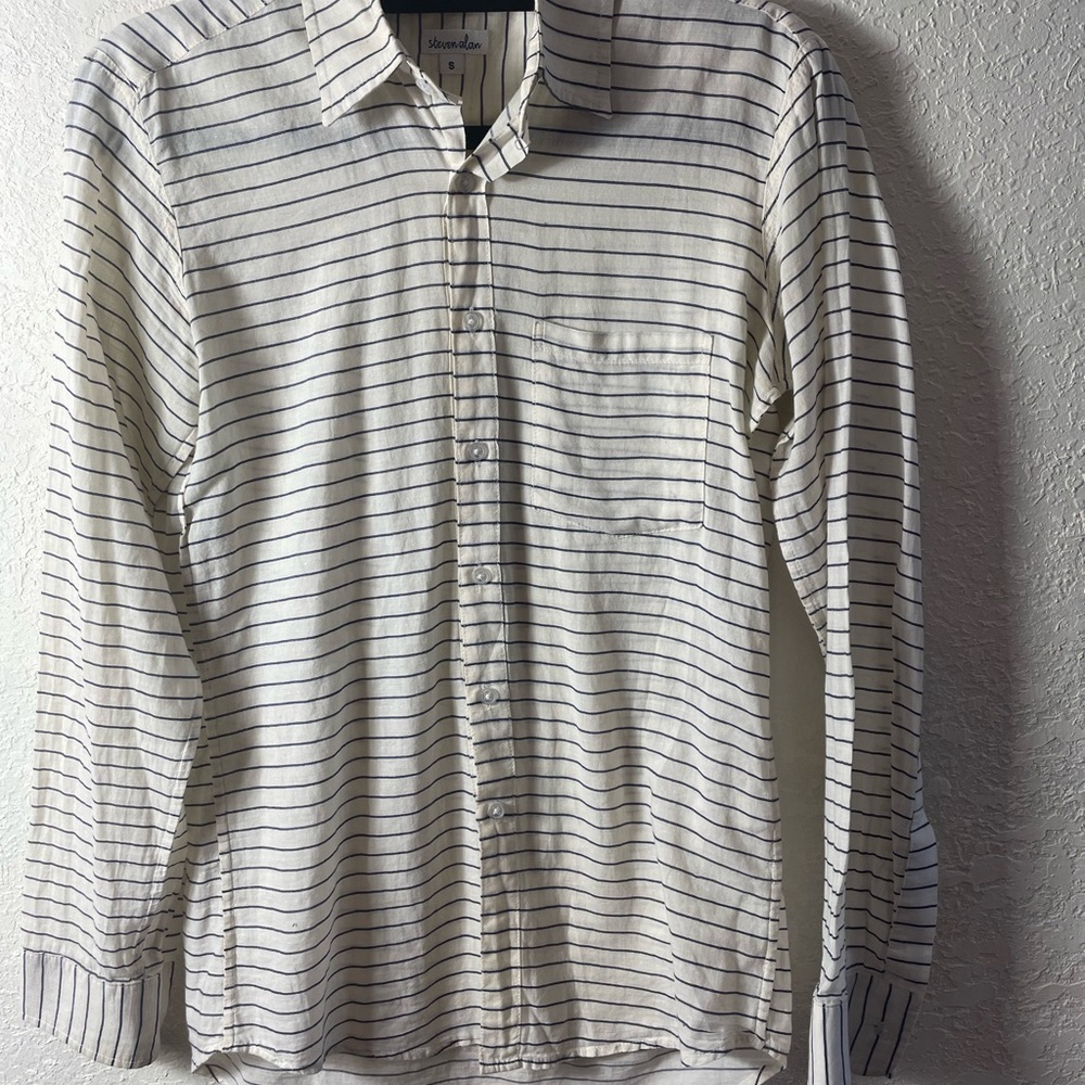Steven Alan Striped Long Sleeve Button Down Shirt Sz S